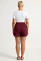Women's Plus Size Shorts Skirt High Waist Short Length Striped Woven Fabric Wide Leg Bow Detail - 5