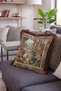 Brown Fringed Vintage Tapestry Throw Pillow Cover - Horseback Historical Battle Scene Patterned Pillowcase - 3