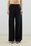 Black Double Pleated Side Zipper Women's Trousers - 3