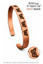 Pure Copper Bracelet Handmade Butterfly Pattern Women's Bracelet