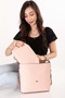 Women's Double Compartment Hand and Shoulder Bag Ald.6752 Powder - 4