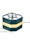 Silk Route - 3 Tier Fruit Nut Tray: Snack Serving Box with Lid Fawn Pattern Compartment Snack Platter Separate Dried Nut - 3