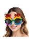 Colorful Hawaiian Party Glasses with Tropical Pineapple Design - 4
