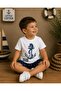 Anchor Patterned T-Shirt & Shorts Two-Piece Summer Boys' Set - 2
