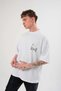 Men's Short Sleeve Summer T-Shirt Crew Neck Printed Oversize T-Shirt - White - 2