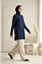Bürümcük Fabric Long Tunic 0508-03 Navy Blue - 2
