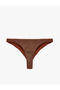 Textured Shiny Brazilian Bikini Bottom - 4