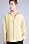 100% Linen Relax Fit Polo Collar Woven Long Sleeve Shirt G0856Ax26Sm - 7