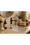 Black Ceramic Patterned High Basin Sink Faucet – Classic Luxury Bathroom Tap