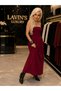 ✨   Burgundy Esila Lycra Chiffon Dress - 3