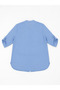 Plus Size Viscose Shirt with Stone Detail on the Judge Collar - 4