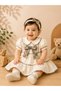 Baby Girl Cotton Muslin Dress with Bandana and Bow Vintage Baby Dress Stylish Summer Kids Dress - 2