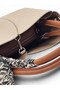 Mink, Tulip Model, Scarf, Puppy, Cross Strap, Women's Hand and Shoulder Bag - 6