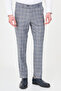 Plaid Slim Fit Classic Men's Trousers Navy Blue - 38370.26Y - 4