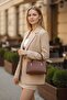 Square Shape Gold Detailed Thin Strap Elegant Women's Hand and Shoulder Bag