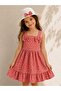 Hat and Straps Plaid Summer Girl's Dress