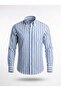 Thick Striped Shirt Navy Blue