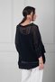 Women's Italian Boat Neck Athlete Mesh Linen Bohemian Blouse - 4