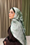 وشاح حجاب من قماش أكوا سوفت بنقشة الزهور