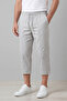 Men's Comfortable Fit Light Gray Linen Hambez Capri Summer Casual Model - 3