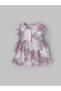 Popees Baby Girls Floral Print Ruffle Sleeve Dress with Front Buttons| 9 M–4 Y