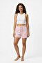 Women's Striped Oysho Shorts-Striped Pink - 5