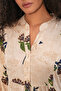 Women's Patterned Long Hijab Dress 1155 - Navy Blue Brown - 5