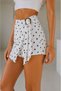 Women's Polka Dot Belted Wrap Mini Skirt Shorts - 3