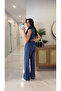 Md Jinna Indigo Tensel Vest Pants Set - 3