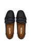 Women's Genuine Leather Black Loafer Shoes - 5