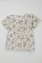 Girl's Shorts Pajama Set with Floral Pattern, Ages 4-8, Ecru - 6