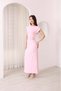 Women's Modal Fabric Crew Neck Buckle Detailed Short Sleeve Dress - 6