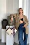 Seven Zippered Scarf Hand and Shoulder Bag (Scarf Color May Vary) - 4
