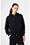 Icons Full Zip Hoodie Sweatshirt Black Women's Sweatshirt - 118378-Kk001