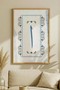 Single Wooden Painting with Elif's Writing in Petrol Blue Frame - Natural Wooden Framed Painting for Home and Business - 2