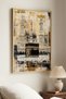 Antique Look Kaaba and Grand Mosque Single Wooden Painting - Natural Wood Framed Home and Business Painting - 3