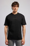 Aylex Men's Loose 100% Cotton Printed Crew Neck T-Shirt Black - 2