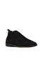 حذاء مسطح أسود من Nubuck للنساء - 2