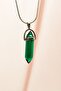Green quartz natural stone handmade design necklace with chain end: 3.5 cm chain: 20 cm boxed