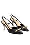 Wicker Textured Stiletto Women's Shoes 040 Nero (Black) - 2
