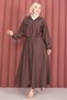 Crop Jacket Skirted Sports Set Brown - 4