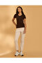 Women Brown V Neck T Shirt - 2