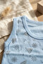 Baby Light Blue Nautical Patterned Sleeveless 100% Cotton Snap-On Bodysuit - Marine Series - 4