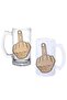Beer Glass with Middle Finger Handle, Available in Frosted or Transparent 0172