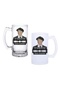 Peaky Blinders Beer Glass with Handle, Frosted or Clear Options 0179