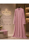 Luxurious Pink Abaya with Soft Embroidery – Loose-Fitting Gulf Women's Abaya with Flowing Fabric for Occasions |   Seeking - 6