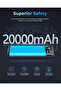 Hypercore 20K Ultrathin 20000mAh Power Bank PD+QC 22.5W 1 USB-C and 1 USB-A ports - Deep Blue - 2