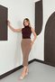 Norawess Women's Slim Fit Soft Flexible Fabric Wide Ribbed Elegant Skirt - 4