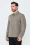 Mink Men's Seasonal Coat with Side Pockets and Zipper - 2