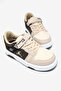 Children's Unisex Beige Khaki Black Comfortable Fit Orthopedic Velcro Sneaker - 5